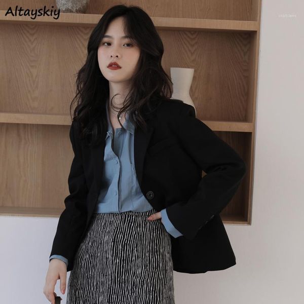 women's suits & blazers business formal women spring straight solid basic suit female single breasted notched tender long sleeve outer, White;black
women's suits & blazers business formal women spring straight solid basic suit female single breasted notched tender long sleeve outer, White;black
