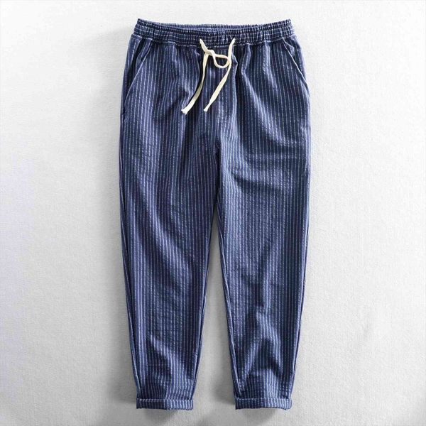 wuji spring fashion elastic waist women pant striped simple casual japan style ankle length cotton pants tapered classical trousers, Black
wuji spring fashion elastic waist women pant striped simple casual japan style ankle length cotton pants tapered classical trousers, Black