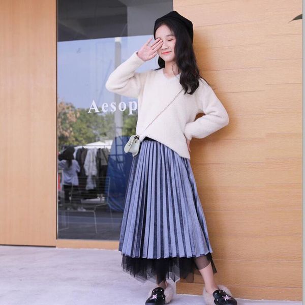 skirts fashion girls autumn winter 2021 teen girl long velvet mesh pleated korean midi skirt elastic casual vintage
skirts fashion girls autumn winter 2021 teen girl long velvet mesh pleated korean midi skirt elastic casual vintage