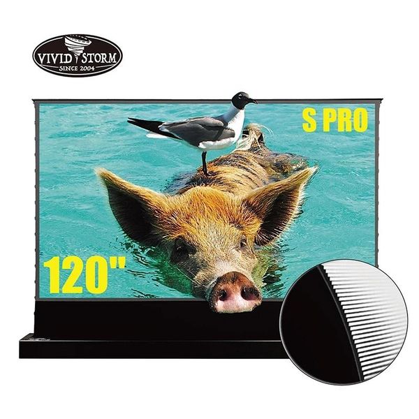 projection screens 120 inch 16:9 electric tension floor screen for ambient light rejecting ultra short throw laser 4k projector
projection screens 120 inch 16:9 electric tension floor screen for ambient light rejecting ultra short throw laser 4k projector