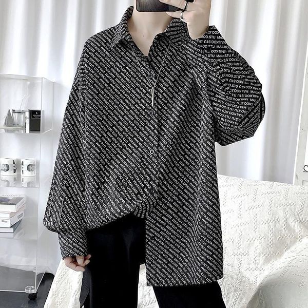 men's casual shirts 2021 autumn letter printed long-sleeved shirt korean style trendy design sense niche outerwear, White;black
men's casual shirts 2021 autumn letter printed long-sleeved shirt korean style trendy design sense niche outerwear, White;black