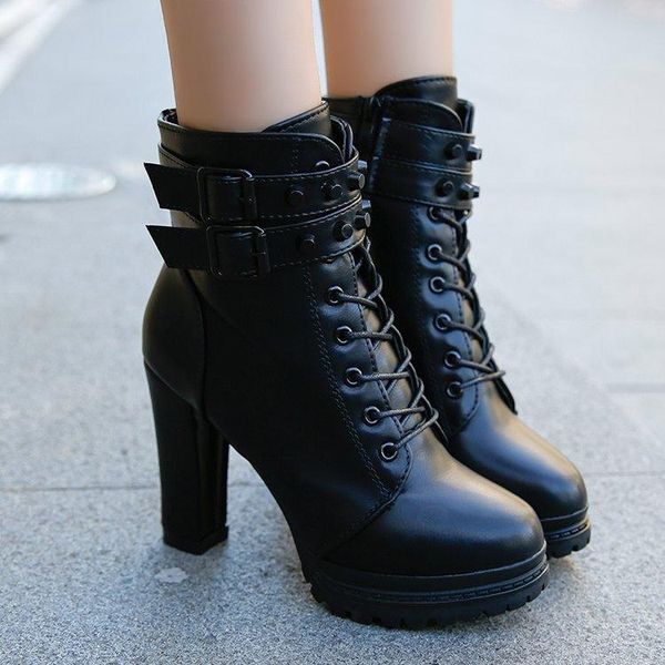 boots women ankle for lace up square heel winter shoes casual super high botas mujer 2021, Black
boots women ankle for lace up square heel winter shoes casual super high botas mujer 2021, Black