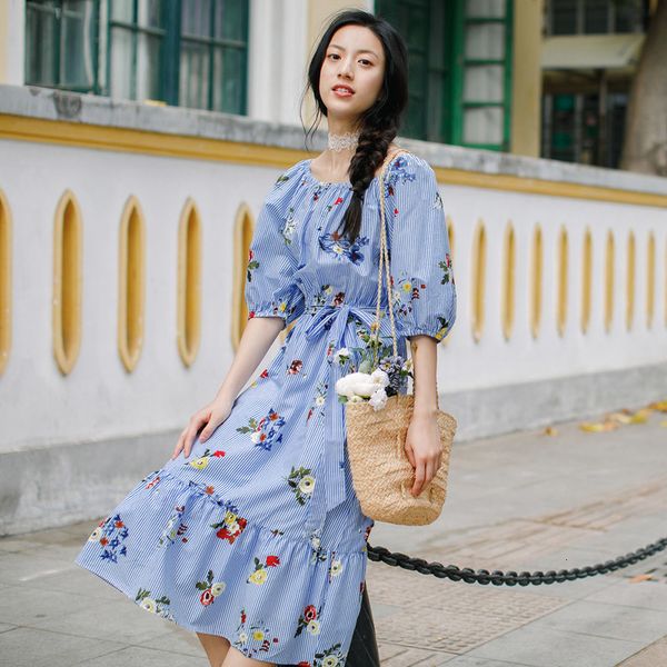 dress summer holiday elegant romantic style slash collar women ladies half sleeve mid calf floral dress gk1t, Black;gray
dress summer holiday elegant romantic style slash collar women ladies half sleeve mid calf floral dress gk1t, Black;gray
