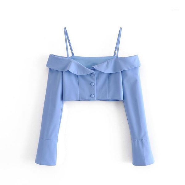 stylish sweet button-up adjustable straps cropped blouses women fashion slash neck long sleeve shirts girls chic women's, White
stylish sweet button-up adjustable straps cropped blouses women fashion slash neck long sleeve shirts girls chic women's, White