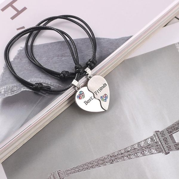 leather friend bracelet for women men multicolored heart shaped pendant bracelets adjustable jewelry gift charm, Golden;silver
leather friend bracelet for women men multicolored heart shaped pendant bracelets adjustable jewelry gift charm, Golden;silver