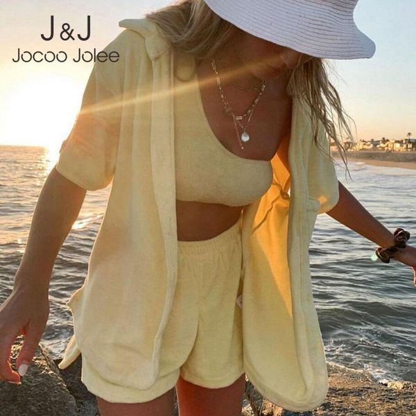 jocoo jolee women summer two pieces set casual pocket buttons solid beach tracksuit polo neck and mini loose shorts 210518, White
jocoo jolee women summer two pieces set casual pocket buttons solid beach tracksuit polo neck and mini loose shorts 210518, White