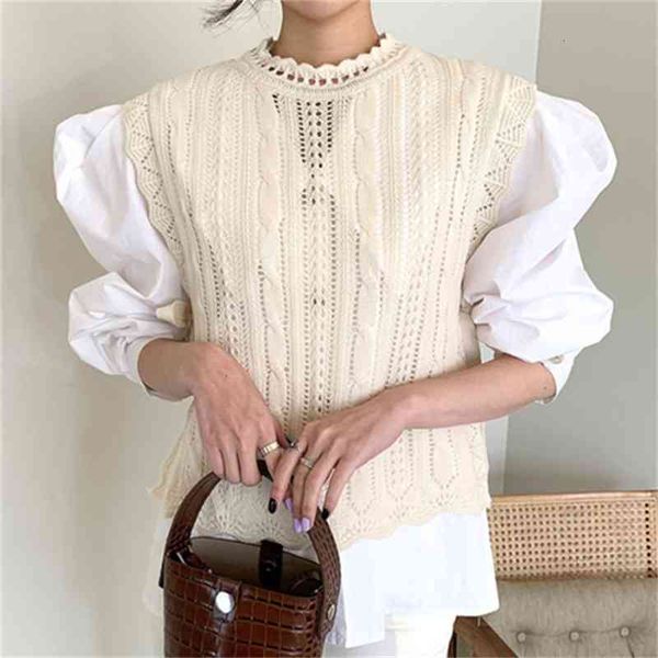 hoodie sleeveless pullovers fashion feminine french retro hollow out ladies waistcoat, Black
hoodie sleeveless pullovers fashion feminine french retro hollow out ladies waistcoat, Black