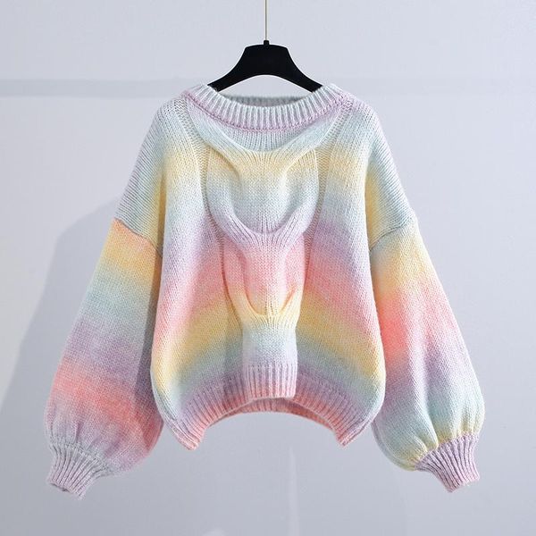 women's sweaters short twisted knitted women sweater pullovers winter 2021 loose lantern sleeved elegant female pulls outwear coats, White;black
women's sweaters short twisted knitted women sweater pullovers winter 2021 loose lantern sleeved elegant female pulls outwear coats, White;black