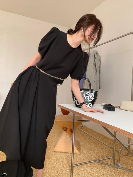 casual dresses xxoossoo black handmade beads waist show thin temperament women's dress 2021 spring and summer, Black;gray
casual dresses xxoossoo black handmade beads waist show thin temperament women's dress 2021 spring and summer, Black;gray