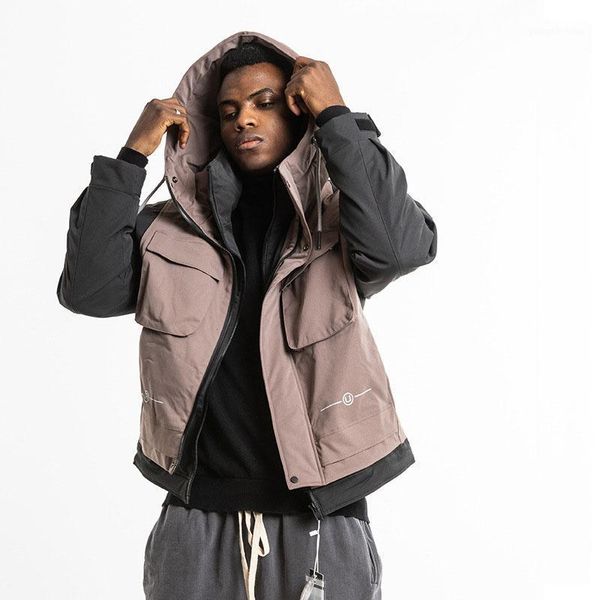 men's clothing hat tooling cotton-padded clothes upset brief paragraph winter jacket joining together keep warm coat down & parkas, Black
men's clothing hat tooling cotton-padded clothes upset brief paragraph winter jacket joining together keep warm coat down & parkas, Black