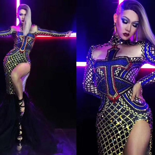 party decoration dance costume women rhinestone dress nightclub pole performing clothing dj ds gogo high slitting stage wear
party decoration dance costume women rhinestone dress nightclub pole performing clothing dj ds gogo high slitting stage wear
