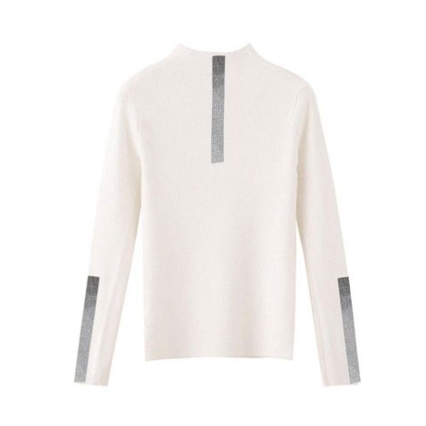 women's t-shirt 2021 autumn and winter ladies half high neck fashion temperament women sweater slim solid color pullover a209, White
women's t-shirt 2021 autumn and winter ladies half high neck fashion temperament women sweater slim solid color pullover a209, White