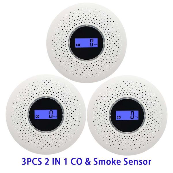 smart home sensor 3pcs 2 in 1 led digital smoke co carbon monoxide gas detector 85db voice warn security protection fire alarm system
smart home sensor 3pcs 2 in 1 led digital smoke co carbon monoxide gas detector 85db voice warn security protection fire alarm system