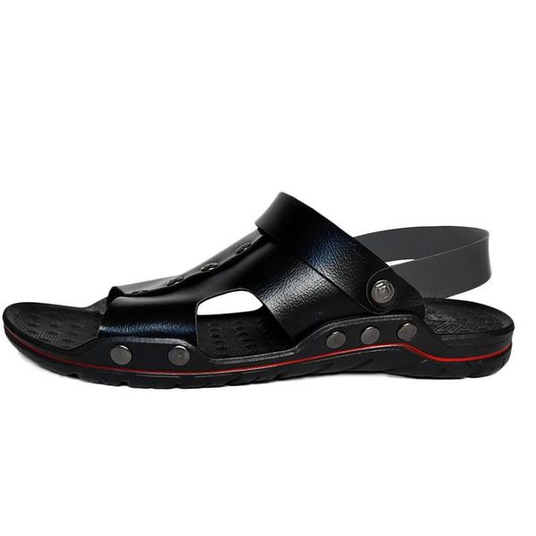 sandals whoholl men genuine split leather beach shoes brand casual slippers sneakers summer flip flops, Black
sandals whoholl men genuine split leather beach shoes brand casual slippers sneakers summer flip flops, Black