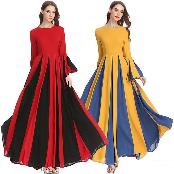 casual dresses 2021 spring autumn women long spliced swing dress sleeve o-neck elegant vestidos red yellow fashion ol clothing, Black;gray
casual dresses 2021 spring autumn women long spliced swing dress sleeve o-neck elegant vestidos red yellow fashion ol clothing, Black;gray