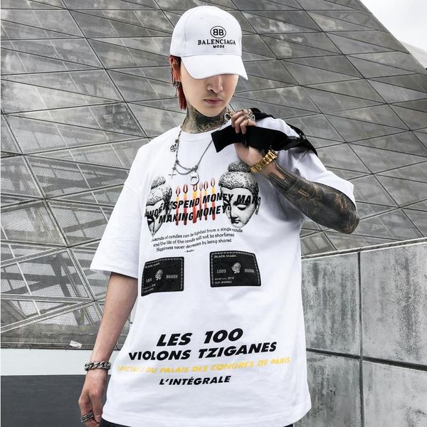 men's t-shirts printed t-shirt lovers short-sleeved spoof tide brand white short large size sleeve, White;black
men's t-shirts printed t-shirt lovers short-sleeved spoof tide brand white short large size sleeve, White;black