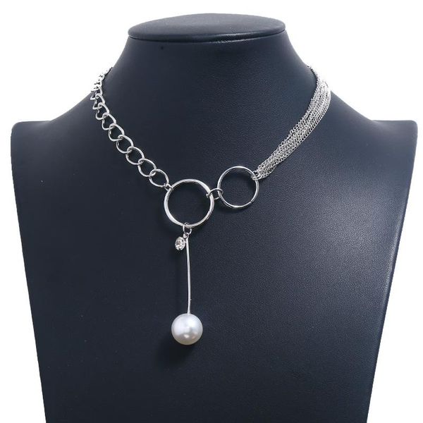 pendant necklaces fashion pearl necklace choker for women silver color asymmetric chain link charm jewelry gift
pendant necklaces fashion pearl necklace choker for women silver color asymmetric chain link charm jewelry gift