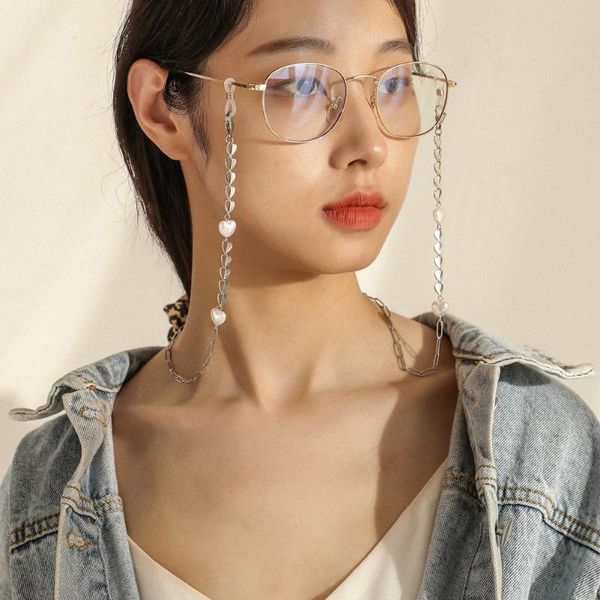 pendant necklaces pearl necklace chain love heart shaped glasses women star lanyard strap cords casual sunglasses neck jewelry accessories, Silver
pendant necklaces pearl necklace chain love heart shaped glasses women star lanyard strap cords casual sunglasses neck jewelry accessories, Silver