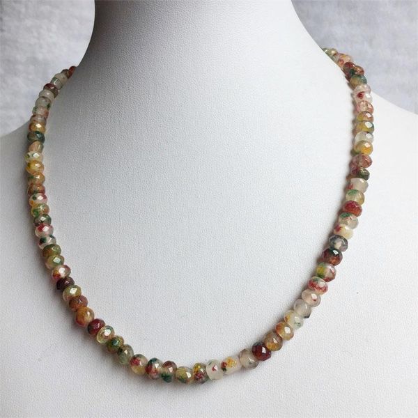 chains 4*6mm faceted tourmaline color jasper necklace natural stone jade roundel chocker wholesale beads mother daughter 40/45/50/55cm, Silver
chains 4*6mm faceted tourmaline color jasper necklace natural stone jade roundel chocker wholesale beads mother daughter 40/45/50/55cm, Silver