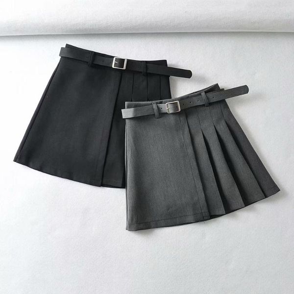 skirts fashion women skirt classic solid color stitching high waist pleated a line short mini waistband, Black
skirts fashion women skirt classic solid color stitching high waist pleated a line short mini waistband, Black