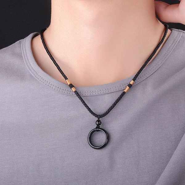 pendant necklaces natural ring manual rope women men necklace fashion jewelry for gift dropship, Silver
pendant necklaces natural ring manual rope women men necklace fashion jewelry for gift dropship, Silver