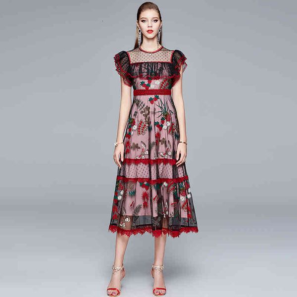 casual dresses fashion design floral strawberry embroidery women vintage slim long female retro stereo ruffles tulles mesh 0f0a, Black;gray
casual dresses fashion design floral strawberry embroidery women vintage slim long female retro stereo ruffles tulles mesh 0f0a, Black;gray