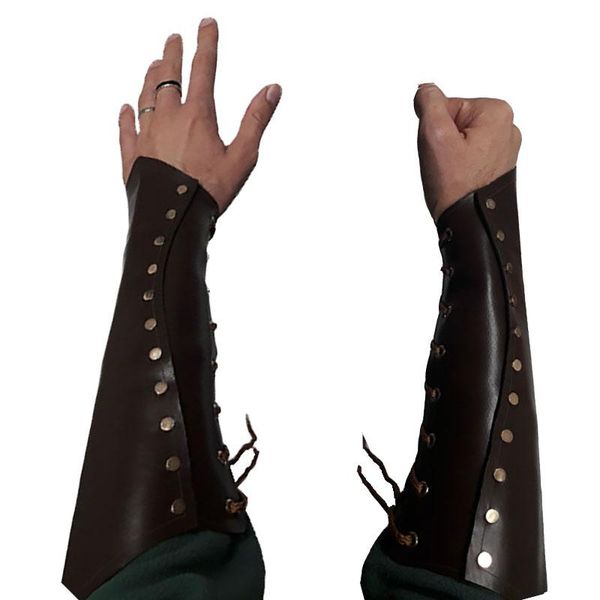 party masks medieval bracer warrior larp knight wristband cuffs lace-up leather armor rivet long gloves archer gauntlet costume gear for men
party masks medieval bracer warrior larp knight wristband cuffs lace-up leather armor rivet long gloves archer gauntlet costume gear for men