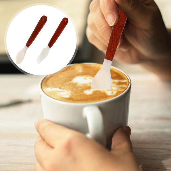 spoons 2pcs dessert stirring coffee spoon wooden handle shell fork
spoons 2pcs dessert stirring coffee spoon wooden handle shell fork