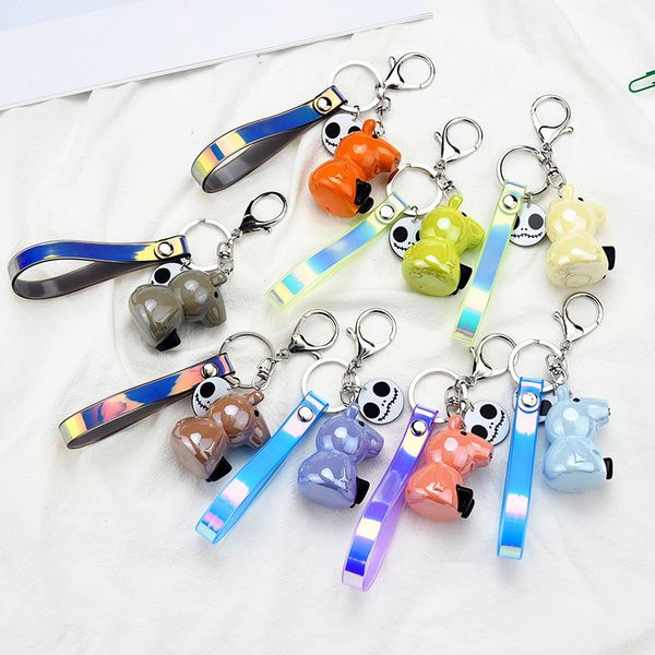 2021 fashion keychain cute pig net red qiqi magic color leather rope key ring bell pendant grab doll machine cartoon gift, Silver
2021 fashion keychain cute pig net red qiqi magic color leather rope key ring bell pendant grab doll machine cartoon gift, Silver