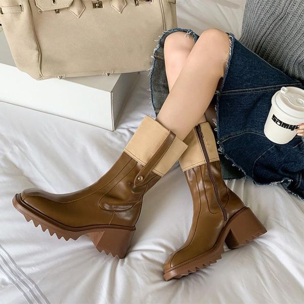 boots women pu leather thick sole mid calf woman chunky heels short boot fashion square toe ladies shoes female footwear, Black
boots women pu leather thick sole mid calf woman chunky heels short boot fashion square toe ladies shoes female footwear, Black
