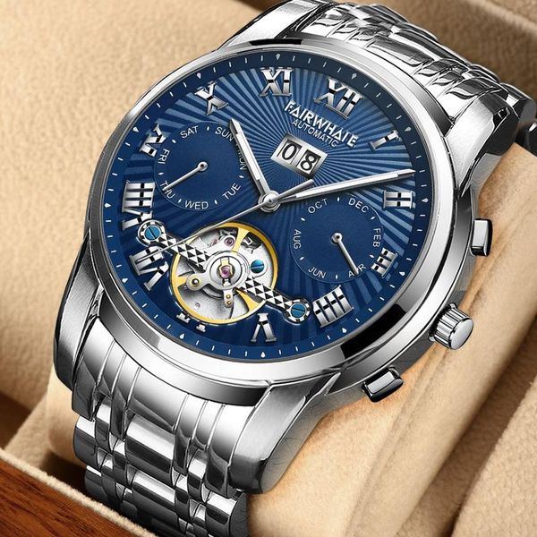 wristwatches fairwhale selling men's mechanical watch automatic 43mm stainless steel 3atm waterproof men, Slivery;brown
wristwatches fairwhale selling men's mechanical watch automatic 43mm stainless steel 3atm waterproof men, Slivery;brown
