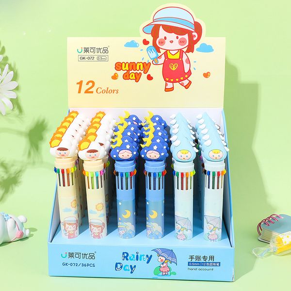 color 12 ball point pen prs type multi-color cartoon multi-functional for students stationery the beginning of school, Blue;orange
color 12 ball point pen prs type multi-color cartoon multi-functional for students stationery the beginning of school, Blue;orange