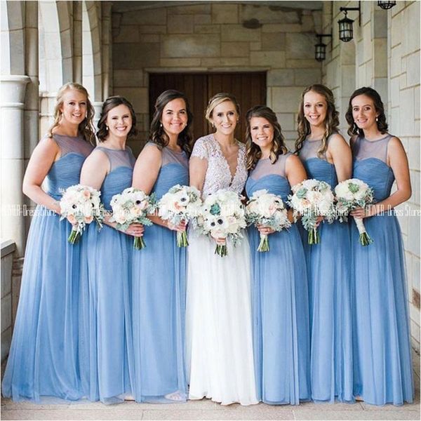 bridesmaid dress light blue tulle wedding party dresses illusion sweetheart lace up back floor length a-line vestidos, White;pink
bridesmaid dress light blue tulle wedding party dresses illusion sweetheart lace up back floor length a-line vestidos, White;pink