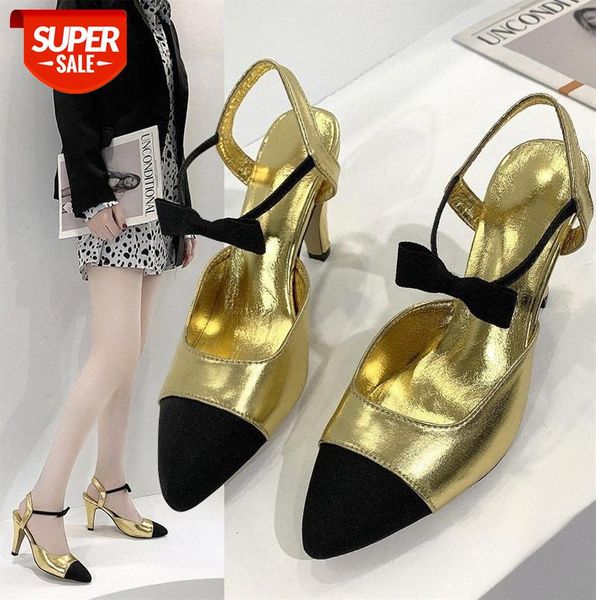 small fragrant bowknot french ladies color matching shallow mouth fashion catwalk pointed round toe stiletto high heel sandals women's, Black
small fragrant bowknot french ladies color matching shallow mouth fashion catwalk pointed round toe stiletto high heel sandals women's, Black