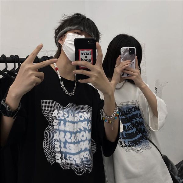men's t-shirts creative printing couple t-shirt black high street korean fashion clothes grunge hip-hop punk y2k japanese streetwear te, White;black
men's t-shirts creative printing couple t-shirt black high street korean fashion clothes grunge hip-hop punk y2k japanese streetwear te, White;black