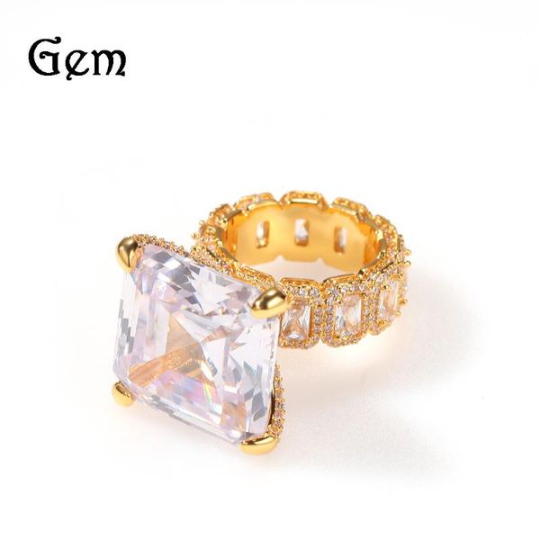 wedding rings men's luxury big zircon ring hip hop gold plated, Slivery;golden
wedding rings men's luxury big zircon ring hip hop gold plated, Slivery;golden