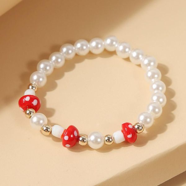 beaded, strands fashion ladies handmade elastic rope beaded white pearl cute red ceramic mushroom bracelets for women girls gifts jewelry, Black
beaded, strands fashion ladies handmade elastic rope beaded white pearl cute red ceramic mushroom bracelets for women girls gifts jewelry, Black