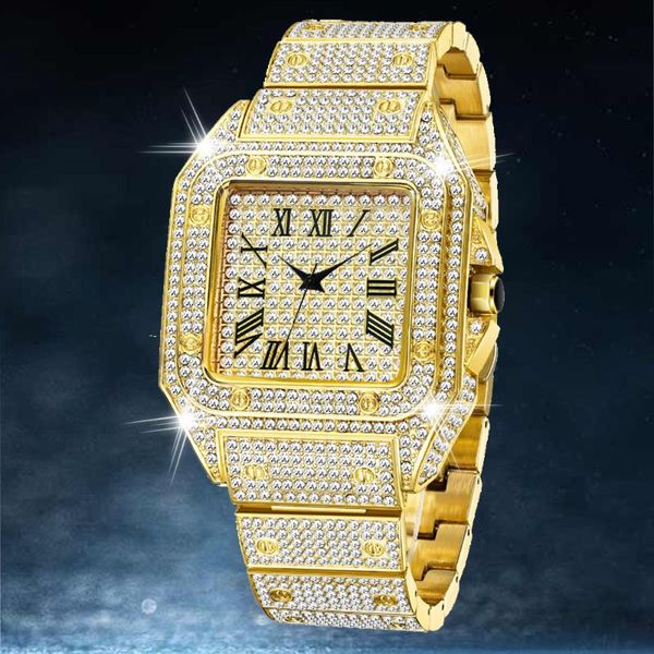wristwatches square watch ice out diamond hip hop sunburst dial waterproof quartz watches dro gold reloj hombre marca de lujo, Slivery;brown
wristwatches square watch ice out diamond hip hop sunburst dial waterproof quartz watches dro gold reloj hombre marca de lujo, Slivery;brown