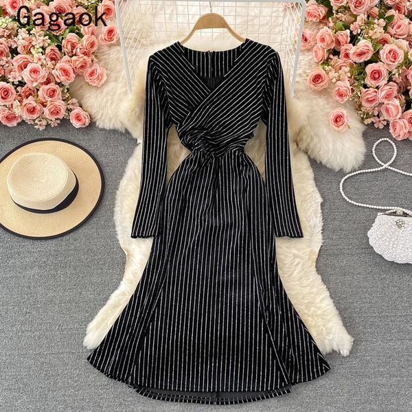 casual dresses gagaok bodycon dress women 2021 spring autumn v-neck office lady striped mermaid midi slim korean chic vestidos, Black;gray
casual dresses gagaok bodycon dress women 2021 spring autumn v-neck office lady striped mermaid midi slim korean chic vestidos, Black;gray