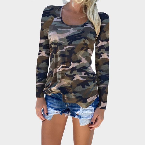 camouflage print women long sleeve slim t-shirt fashion lady army style casual female t shirt, White
camouflage print women long sleeve slim t-shirt fashion lady army style casual female t shirt, White