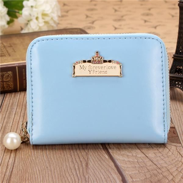 purse women candy color crown pearl design short wallet girls cute zipper sweet card holder coin bag 2021, White
purse women candy color crown pearl design short wallet girls cute zipper sweet card holder coin bag 2021, White