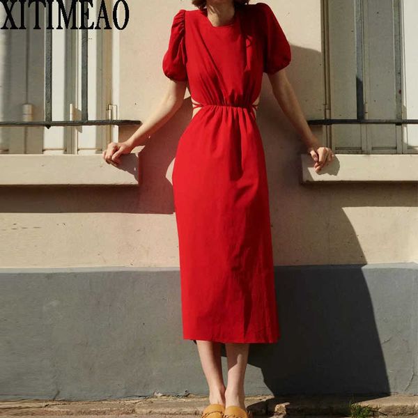 za women hollow waist dress short sleeve slim high skirt female holiday swing a line long xitimeao 210604, Black;gray
za women hollow waist dress short sleeve slim high skirt female holiday swing a line long xitimeao 210604, Black;gray