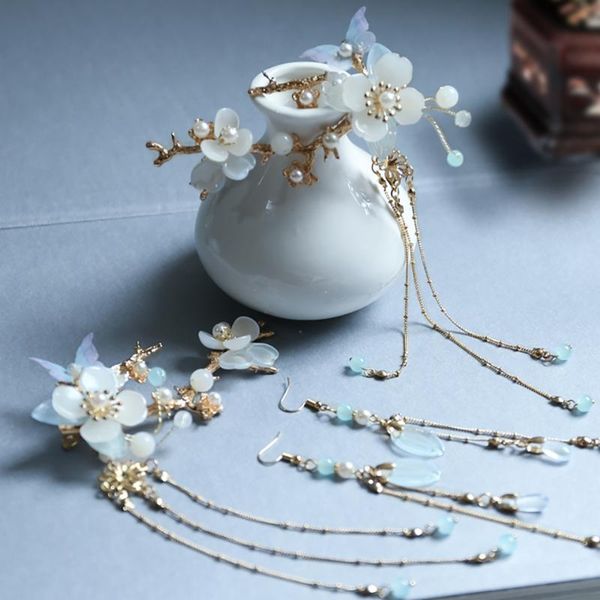 earrings & necklace china antiquity costume hanfu accessories female headdress set white alloy tassel hairpin clip handmade chinese wedding, Silver
earrings & necklace china antiquity costume hanfu accessories female headdress set white alloy tassel hairpin clip handmade chinese wedding, Silver