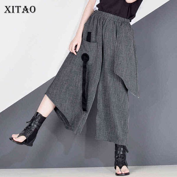 xitao high waist patchwork hit color pants women clothes summer autumn fashion elastic casual wide leg xj4619 211124, Black;white
xitao high waist patchwork hit color pants women clothes summer autumn fashion elastic casual wide leg xj4619 211124, Black;white