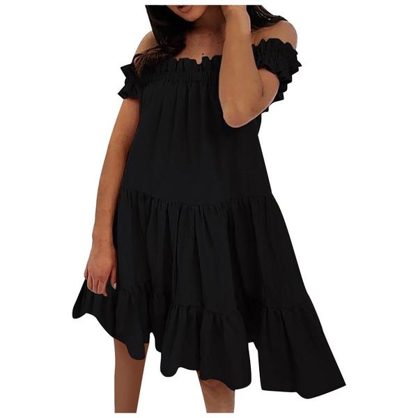 casual dresses plus size for women 2021 women's short sleeve loose ruffled stitching cupcake princess dress vestido de mujer, Black;gray
casual dresses plus size for women 2021 women's short sleeve loose ruffled stitching cupcake princess dress vestido de mujer, Black;gray