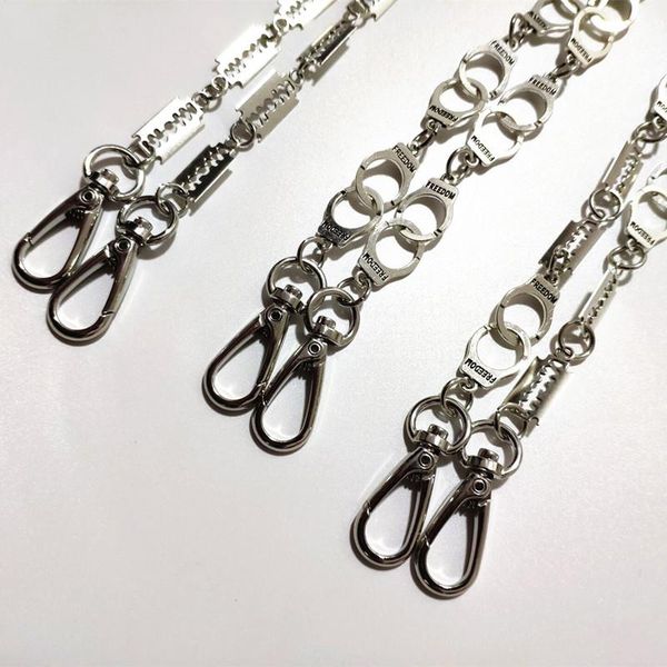 keychains 60cm blade handcuffs metal wallet chain silver keychain rock punk portachiavi hook biker trousers pant waist link belt key
keychains 60cm blade handcuffs metal wallet chain silver keychain rock punk portachiavi hook biker trousers pant waist link belt key