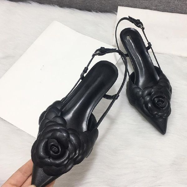 sandals luxury brand women shoes carved decoration slingback slippers pointed toes buckle sapatos femininos casual leather, Black
sandals luxury brand women shoes carved decoration slingback slippers pointed toes buckle sapatos femininos casual leather, Black