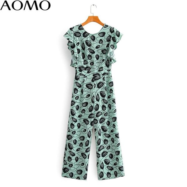 women's jumpsuits & rompers aomo fashion women summer green print long jumpsuit zipper ruffle sleeve o neck female casual 1f110a, Black;white
women's jumpsuits & rompers aomo fashion women summer green print long jumpsuit zipper ruffle sleeve o neck female casual 1f110a, Black;white
