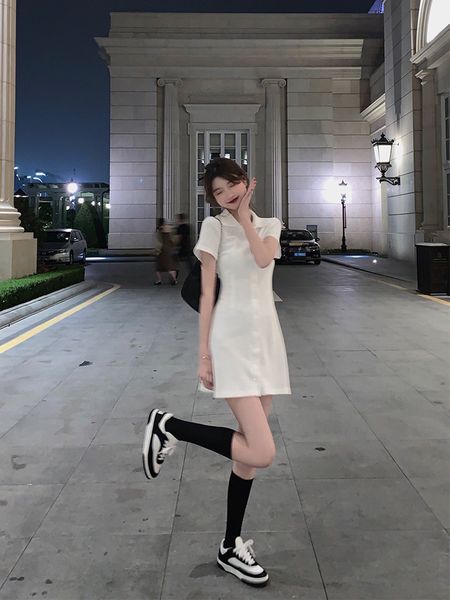 luxury casual dresses fan zhiqiao white polo dr's summer collar shirt short pure dire style small girl t-shirt skirt, Black;gray
luxury casual dresses fan zhiqiao white polo dr's summer collar shirt short pure dire style small girl t-shirt skirt, Black;gray