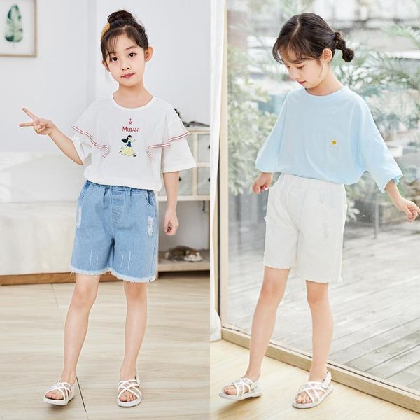 girls loose shorts pants summer high waist fringed jeans boys all-match casual outwear elastic soft half trousers, Black
girls loose shorts pants summer high waist fringed jeans boys all-match casual outwear elastic soft half trousers, Black